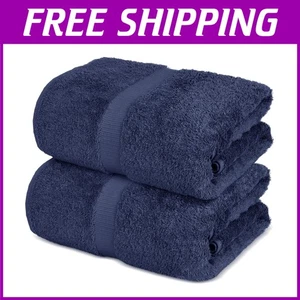 Super Soft Absorbent Cotton Towels, Navy Blue, 35x70 - Picture 1 of 6