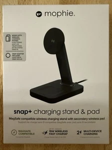 Mophie Snap+ Charging Stand & Pad with MagSafe Compatibility 15W Wireless NEW - Picture 1 of 2