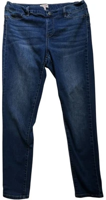 Jeans ajustados elásticos de tiro medio Juicy Couture para mujer talla 14L azul lavado oscuro Foto 1 de 4