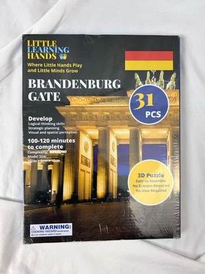 3D Puzzle Brandenburg Gate Germany Little Learning Hands 31 Pieces Children NEW - Image 1 of 4