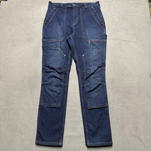 Duluth Trading Damenjeans 12 blau Double Knee Flex Denim Slim Leg Carpenter - Bild 1 von 17