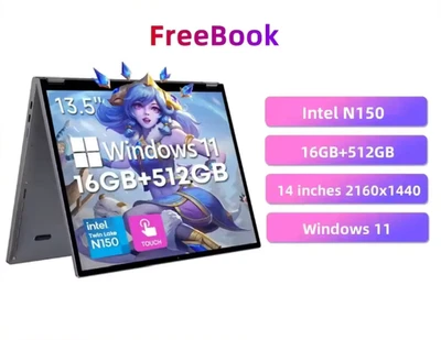 CHUWI FreeBook Intel N150 13.5'' 116GB RAM 512GB SSD WIFI 6 BT5.2 Windows 11 - Image 1 of 4
