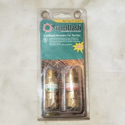Super Flash Flashback Arrestor Set Torch Oxygen Fuel Check Valve - Image 1 of 2