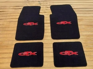 1960-1970 Plymouth GTX Velour Floor Mat Mats carpet black set of 4 - Picture 1 of 3