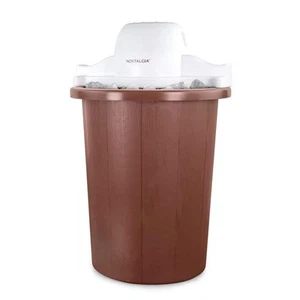 6 qt. Parlor Electric Ice Cream Maker-White and Dark Brown - Picture 1 of 10