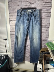 BKE Jake Straight Jeans Herren 36x36 Blau Stretch Schnalle Medium Wash Classic Fit  - Bild 1 von 7