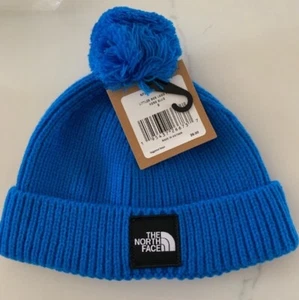 The North Face Sz S Little Boys Logo Beanie NWT Size Small (2-3 Toddler) Blue. - Picture 1 of 4
