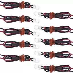 Motorcycle Auto Car White LED w/ Inline Resistor 12v Glow Accent Bike Diode 10x - Foto 1 di 4