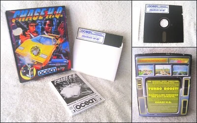 Commodore 64/ 128 Video Game - Chase H.Q. (Ocean 1989) Box and Manual - Image 1 of 4
