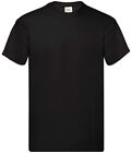 T Shirt Fruit Of The Loom Unisex 3 & 5 Pack Plain Cotton Short Sleeve Tops Bulk