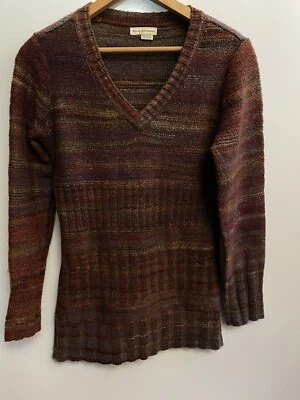 Suéter Pullover a Rayas Royal Robbins Mujer M Acogedor Cálido Invierno Neutro Foto 1 de 4
