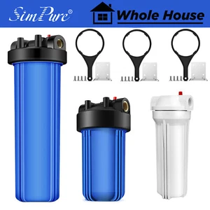 SimPure 20" / 10" Big Blue Ganzes Haus Wasserfilter Gehäuse Filtersystem RO - Bild 1 von 47