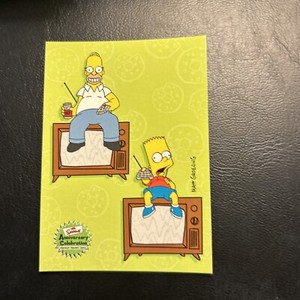 Jb11a The Simpsons 2000 InkWorks Anniversary Celebration #62 Homer Bart Tv