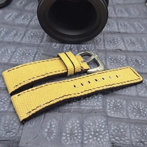 28mm/24mm Canvas Watch Band Bespoke Vintage Minimalist Design - Picture 1 of 9