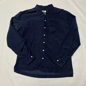 Pilgrim Surf Men’s Field Shirt Small S Navy 100% Cotton Corduroy Hidden Pocket - Picture 1 of 13