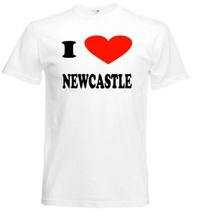 Personalised I Love Newcastle T-Shirt Women Men Funny Novelty Gift Christmas - Picture 1 of 14