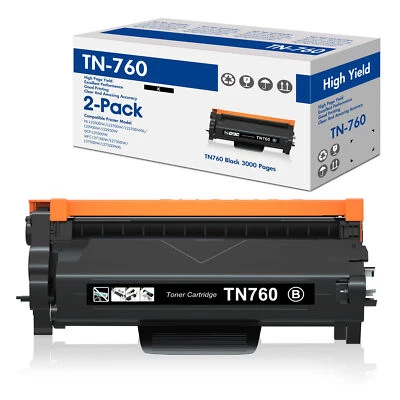 1PK TN760 HIGH YIELD TONER CARTRIDGE for Brother HL-L2370DW HL-L2395DW TN-760 - Image 1 of 4
