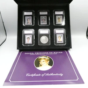 Colección de monedas y estampillas Diana Princesa de Gales en caja perfecta edición limitada x6 + certificado de autenticidad - Imagen 1 de 15