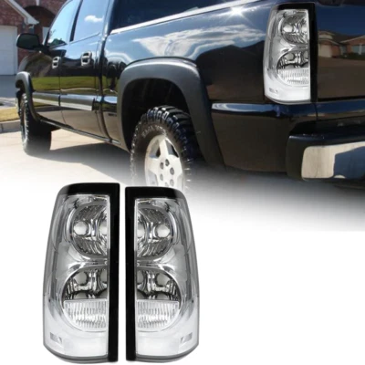 Par de luces traseras transparentes de freno para Chevy Silverado 1500 2500 3500 2003-2006 Foto 1 de 4