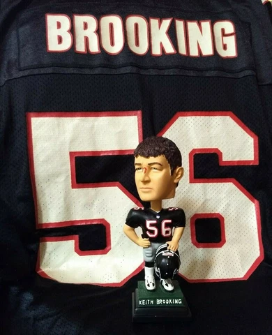 KEITH BROOKING #56 ATLANTA FALCONS NFL Reebok Jersey Size Med & Bobblehead, gift Cover