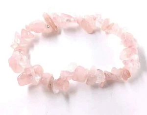 Natural Gemstone Stretch Bracelet Rose Quartz - Picture 1 of 1