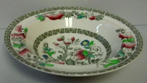 Johnson Brothers INDIAN TREE CREAM Rim Cereal Bowl GREEN RIM More Here RIMMED - Picture 1 of 3