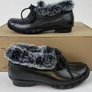 Sperry Women's Saltwater 1-Eye Duck Boots Black Size 7M STS85457 - Picture 1 of 7