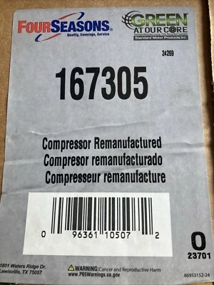 Compresor de aire acondicionado Four Seasons 167305 Reman para Chevy Silverado 2500 HD 6,6 L Foto 1 de 2