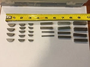 Woodruff Keys & steel pins/ blocks - Lot of 26 - USA- various sizes - Picture 1 of 3