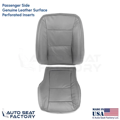 Fundas de pasajero de cuero genuino gris ceniza para Mercedes Benz Clase S S550 2010-2013 Foto 1 de 4