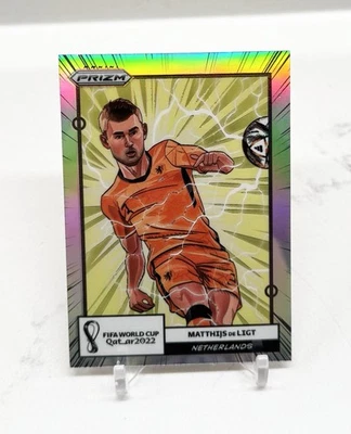 2022 MATTHIJS de LIGT Panini Prizm World Cup Manga Prizm Netherlands SP Case Hit - Image 1 of 2