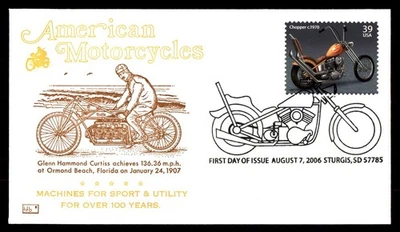 Mayfairstamps US FDC 2006 South Dakota American motorcycles 1970 chopper hfb Fir - Image 1 of 2