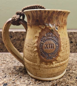 Minnesota Renaissance Fair Becher Stein Vintage 1983 Keramik Pottery mit Korkdeckel - Bild 1 von 10