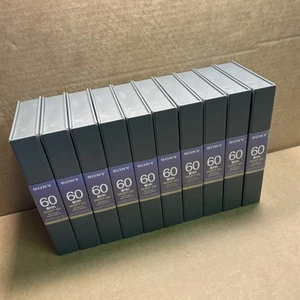 Lot of 10: NEW Sony MQST-60 S-VHS Blank Broadcast Quality Video Cassettes - Picture 1 of 10