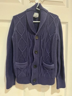 Cárdigan Suéter J Crewcuts Niños Abuelo Azul Marino Con Botones Talla 8 Foto 1 de 4
