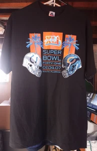 Football SuperBowl XLI Chicago Bears VS Indianapolis Colts Shirt Men's Size L - Picture 1 of 4