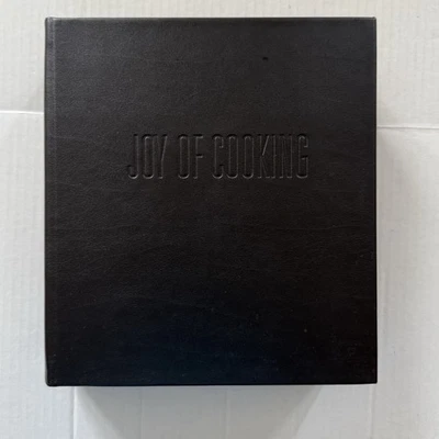 JOY OF COOKING Black Vachetta Leather Hardcover Irma Rombauer - Graphic Image - Image 1 of 4