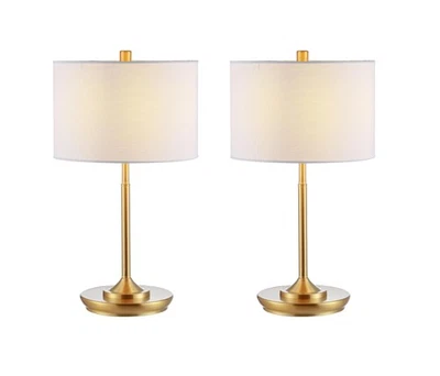 Lighting Collection Taren Modern Contemporary Brass Gold 22-inch Bedroom Livi... - Image 1 of 4
