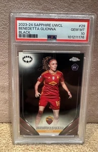 Benedetta Glionna RC 2023-24 Topps Chrome Sapphire UWCL Black /10 PSA 10 Roma - Bild 1 von 2