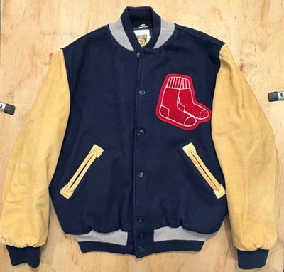 Chaqueta De Colección Boston Red Sox Para Hombre Grande Mitchell & Ness Cooperstown Lana 1941 Foto 1 de 4