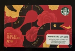 NEW-  STARBUCKS GIFT CARD 2025 "CHINESE YEAR OF THE SNAKE "BRAND NEW N0 VALUE - Picture 1 of 1