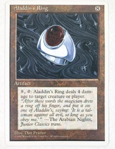 MTG Aladdin's Ring Arabian Nights Rare Magic the Gathering Artefaktkarte - Bild 1 von 7