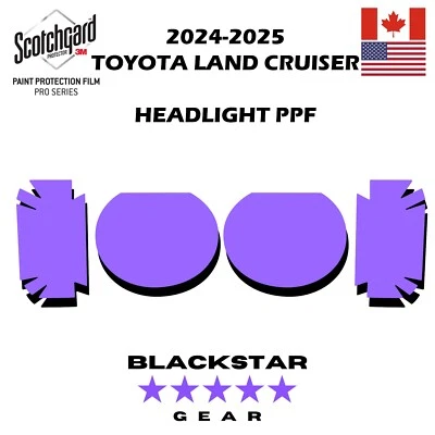 TOYOTA LAND CRUISER 2024-25 Pre-Cut 3M PRO Paint Protection Film PPF Headlights - Image 1 of 2