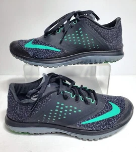 Zapatos para correr Nike Lite Run 3 para mujer talla 7,5 negros verdes 704881-004 malla con cordones - Imagen 1 de 15