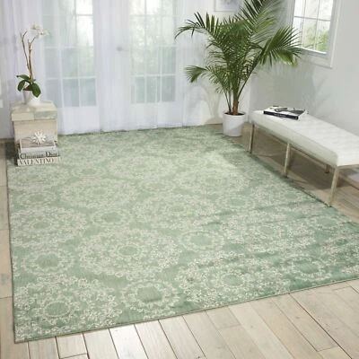 Alfombra rectangular verde claro Nourison Tranquility 3 pies pulgadas por 5 pies Foto 1 de 4
