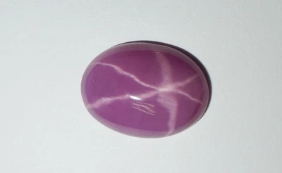 Opaque Star Ruby Oval 15x11 mm Cabochon 6 Rayed Lab-created Stone 1 piece Lot - Image 1 of 4