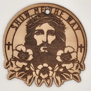 Jesus Show Me The Way Leder Charm - Lufterfrischer (4er Set) Christlicher Christus - Bild 1 von 1