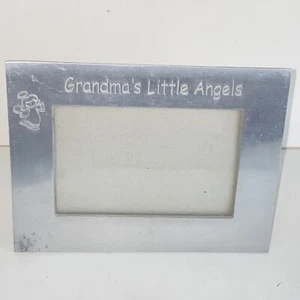 Pewter Grandma's Little Angels 4x6 Photo Freestanding Picture Frame by Ganz - Picture 1 of 10