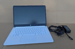 HP Stream 14" Laptop PC 14s-fq0020sa, AMD 3020e, 4GB RAM, 64GB SSD, HD, White - Picture 1 of 10