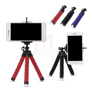 Lot de 2 porte trépied téléphone support clip éponge flexible poulpe mini trépied - Photo 1 sur 6